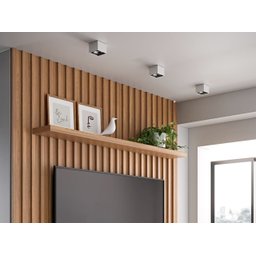 Prateleira Mdf Decorativa com Luzes Led e Suporte Invisível 180cm Tb185l Dalla Costa - Freijó - 1