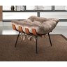 Poltrona Costela com Puff Base Fixa para Sala, Quarto - 6