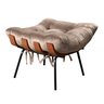 Poltrona Costela com Puff Base Fixa para Sala, Quarto - 5