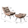 Poltrona Costela com Puff Base Fixa para Sala, Quarto - 3