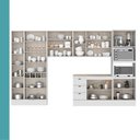 Ver imagem 6 de Cozinha Completa com Balcão Milla Pier Lux 17 Portas 3 Gavetas MDF Branco Móveis Carraro