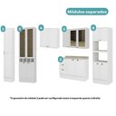 Ver mais imagens de Cozinha Completa com Balcão Milla Pier Lux 17 Portas 3 Gavetas MDF Branco Móveis Carraro