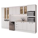Ver imagem 2 de Cozinha Completa com Balcão Milla Pier Lux 17 Portas 3 Gavetas MDF Branco Móveis Carraro