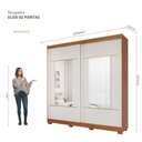 Ver imagem 3 de Guarda-Roupa Casal Elise 2 Portas de Correr 4 Gavetas com 2 Espelhos e Pés Pm Home