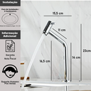 Ver imagem 4 de Torneira Monocomando Banheiro Bica Baixa Lavabo Inox Fc-124