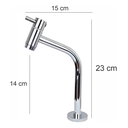 Ver imagem 7 de Torneira Monocomando Banheiro Bica Baixa Lavabo Inox Fc-124