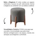 Ver imagem 5 de Kit 2 Puff Decorativo para Sala Redondo Luxo Viena Linho Cinza
