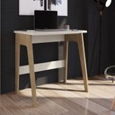 Ver imagem 1 de Escrivaninha Mesa Escritório Primazzia 75cm Carvalho Mel e Off White Marrom