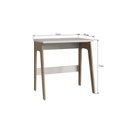 Ver imagem 3 de Escrivaninha Mesa Escritório Primazzia 75cm Carvalho Mel e Off White Marrom