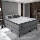 Ver imagem 1 de Cama Box Conjugado Queen com Colchão 158x68x198 Texas Gazin Cr35325 Grafite