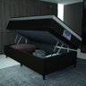 Cama Box Baú Solteiro Colchão Espuma Solid 88x188x69cm Marrom/branco - Suporta até 150kg por - 3