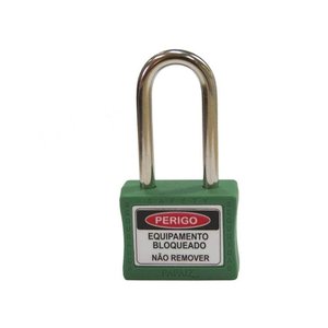 Cadeado para Bloqueio 35mm com Haste Longa 50mm Verde Papaiz
