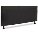 Ver imagem 4 de Cabeceira para Cama Box Solteiro 90cm França Corino Preto - Js Móveis