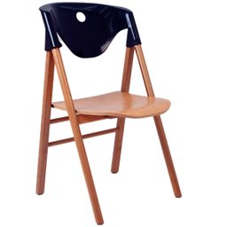 Cadeira de Madeira Tauari em Verniz PU e Encosto Polipropileno Flare - Tramontina - Flare Encosto Pr - 1