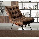 Ver imagem 7 de Poltrona Costela com Puff Base Fixa para Sala, Quarto