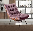 Ver imagem 7 de Poltrona Costela com Puff Base Fixa para Sala, Quarto Roxo
