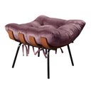 Ver imagem 5 de Poltrona Costela com Puff Base Fixa para Sala, Quarto