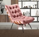 Ver imagem 7 de Poltrona Costela com Puff Base Fixa para Sala, Quarto Rosa Rose
