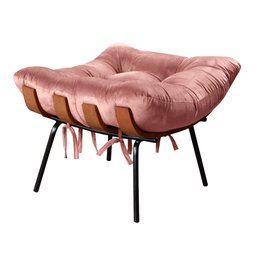 Poltrona Costela com Puff Base Fixa para Sala, Quarto - 5