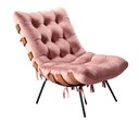Ver imagem 4 de Poltrona Costela com Puff Base Fixa para Sala, Quarto Rosa Rose