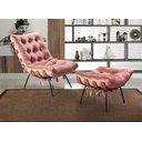 Ver imagem 1 de Poltrona Costela com Puff Base Fixa para Sala, Quarto