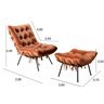 Poltrona Costela com Puff Base Fixa para Sala, Quarto - 3