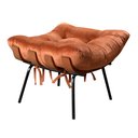 Ver imagem 5 de Poltrona Costela com Puff Base Fixa para Sala, Quarto