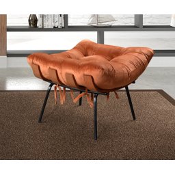 Poltrona Costela com Puff Base Fixa para Sala, Quarto - 6