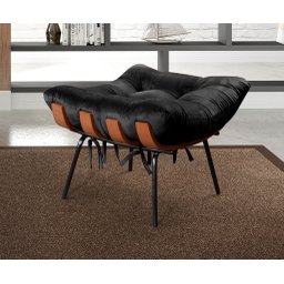 Poltrona Costela com Puff Base Fixa para Sala, Quarto - 6