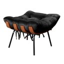 Ver imagem 5 de Poltrona Costela com Puff Base Fixa para Sala, Quarto