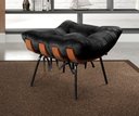 Ver imagem 6 de Poltrona Costela com Puff Base Fixa para Sala, Quarto Preto