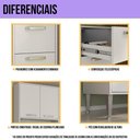 Ver imagem 6 de Armário de Cozinha Modulada Completa Compacta 294cm com Balcão de Pia Multimóveis Mp2280 Branco/