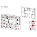 Ver imagem 4 de Armário de Cozinha Modulada Completa Compacta 294cm com Balcão de Pia Multimóveis Mp2280 Branco/