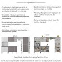 Ver imagem 3 de Armário de Cozinha Modulada Completa Compacta 294cm com Balcão de Pia Multimóveis Mp2280 Branco/