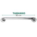 Ver imagem 3 de Barra Alça Apoio 50cm Aço Inox Segurança Kit 6 Uni Idoso Pcd Acessibilidade Gestante Escada Corredor