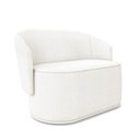 Ver imagem 6 de Sofá Malu 2 Lugares Fixo 135cm Off White Bouclê Suede Namoradeira Orgânica D'Rossi