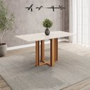 Ver imagem 1 de Mesa de Jantar 6 Lugares 160m Tampo MDF Canto Reto Manu