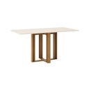 Ver imagem 2 de Mesa de Jantar 6 Lugares 160m Tampo MDF Canto Reto Manu