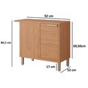 Ver imagem 4 de Gabinete de Cozinha Modulado Balcão Eloise Nicho Canto 1 Porta e Tampo 92cm Freijo - Mgm
