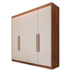 Guarda Roupa 4 Portas Aurora Brauna Off White - Móveis Europa - 2