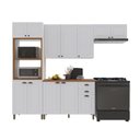 Ver imagem 2 de Armário de Cozinha Modulada Compacta Fidelitá Nara 100% MDF 4 Peças 270cm 12 Portas 2 Gavetas com