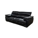 Ver imagem 3 de Sofá Retrátil e Reclinável Zurique 100% em Couro Natural com 2,60m Couro:black