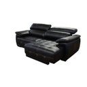 Ver imagem 5 de Sofá Retrátil e Reclinável Zurique 100% em Couro Natural com 2,60m Couro:black