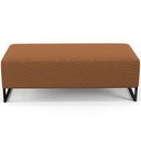 Ver imagem 6 de Puff Decorativo Sala de Estar Bali W01 Base Ferro 120x50 cm Bouclê Terracota - Lyam Decor