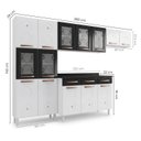 Ver imagem 4 de Cozinha Compacta 4 Peças 14 Portas 3 Gavetas 280cm com Tampo