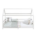 Ver imagem 2 de Cama Montessoriana Madeira Maciça Casa com Estrado Fina Branco Idimex