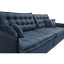 Ver imagem 4 de Sofá Sem Caixa Retrátil e Reclinável 1,55m Cama inBox Versátil Suede Velusoft Azul