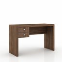 Ver imagem 3 de Escritório com Mesa para Computador 2 Gavetas com Armário 2 Portas Nogal - Fdecor
