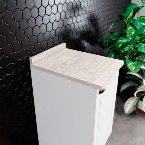Tampo para Balcão Amy sem Porta BP 40cm Cinza Casa 812 para Cozinha