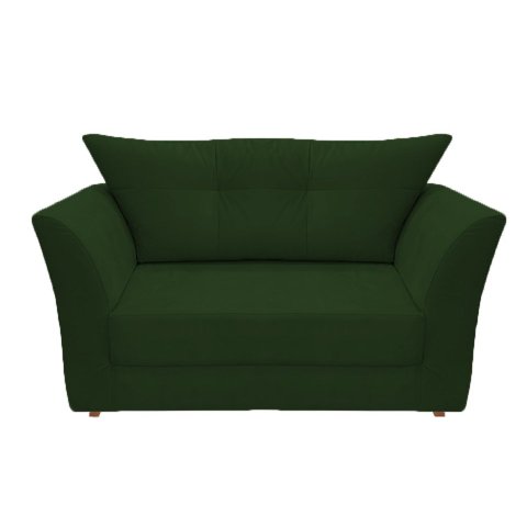 Namoradeira Decorativa Isis Suede Verde Pés Madeira Ms Decor